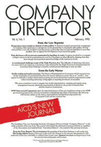 AICD New Journal Company Director Cover