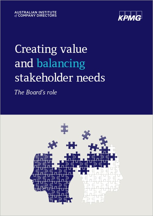 creating value and balancing stakeholder needs cover creating value and balancing stakeholder needs cover