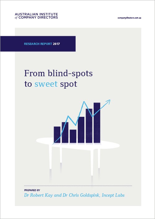 From blind spot to sweet spot cover From blind spot to sweet spot cover
