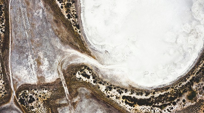 aerial view of salt lake