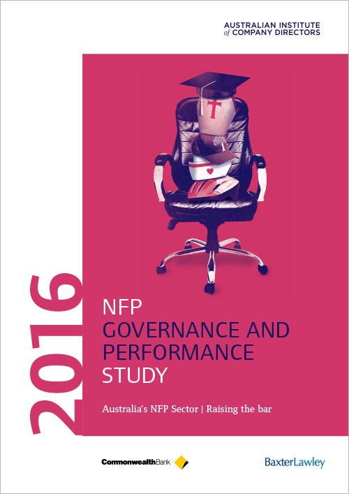 2016 NFP Governance and performance study cover