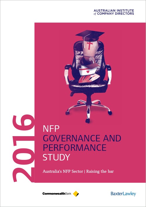 2016 NFP Governance and performance study cover 2016 NFP Governance and performance study cover