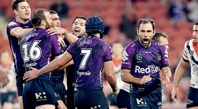 Photograph of Rugby League team Melbourne Storm