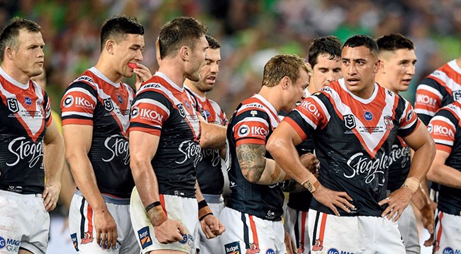 Photograph of the Roosters Rugby League team