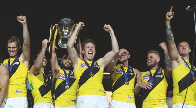 richmond tigers with trophy richmond tigers with trophy