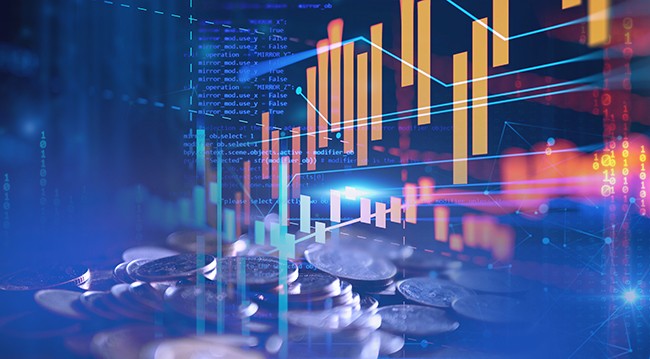 Economic imagery - graphs and coins