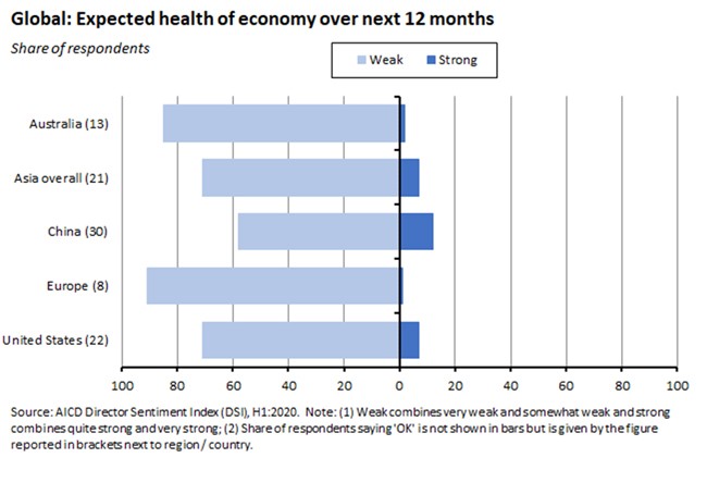 Global: Expected health of economy over next 12 months Global: Expected health of economy over next 12 months