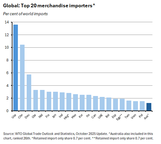 Top 20 merchandise importers