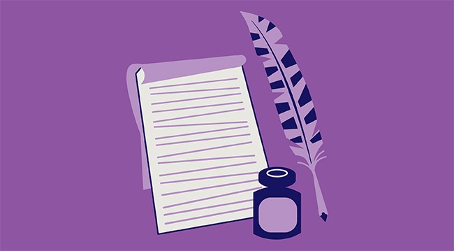 notepad and quill notepad and quill