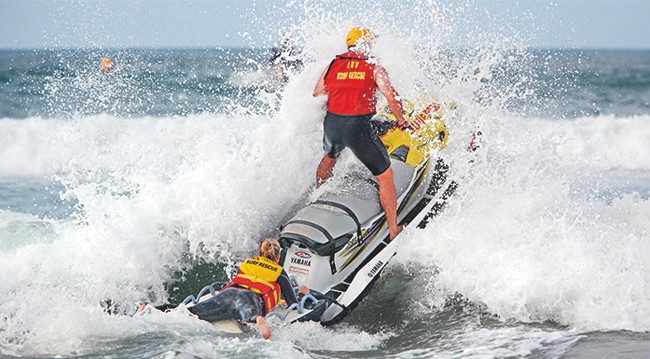 surf rescue on a jet ski surf rescue on a jet ski