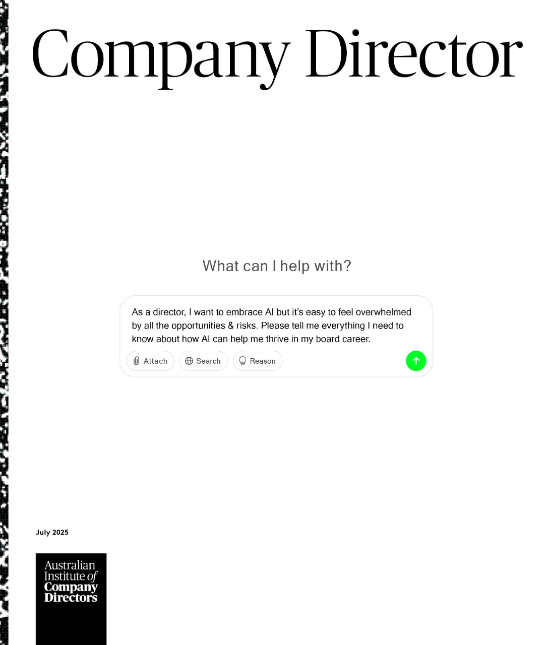 Cover of July magazine