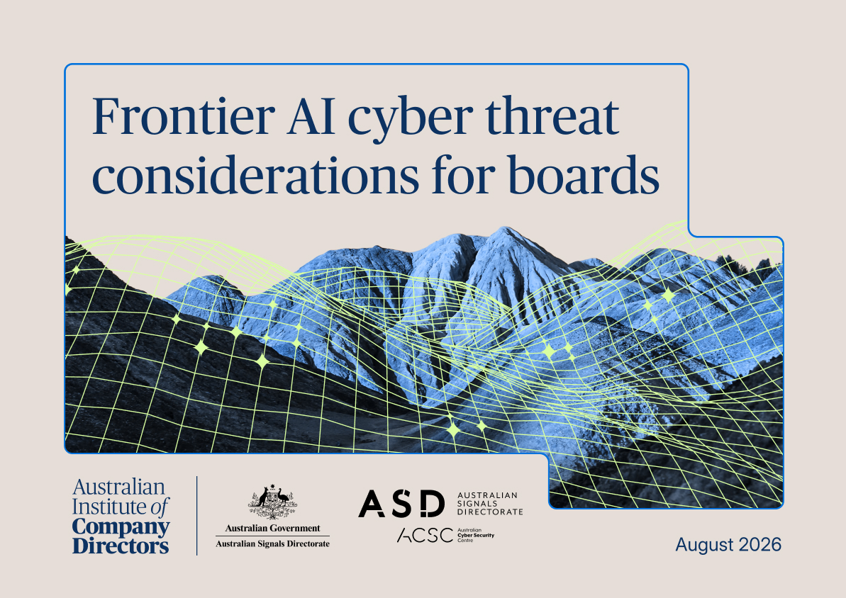 Frontier AI threat considerations for the board