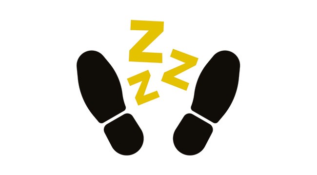 Feet of person sleeping