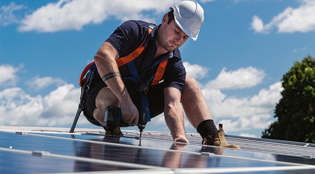 Solar panel fitter Solar panel fitter