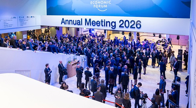 A crowd of people attending a conference, Economic Forum: Annual Meeting 2026.