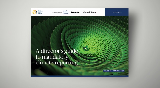 A directors guide to mandatory climate reporting